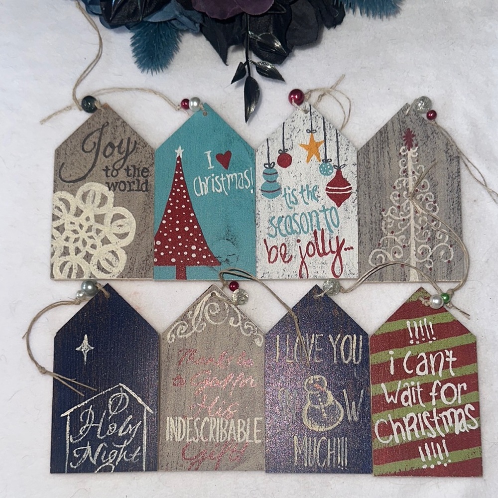 Handmade wooden ornament Scripted Simplicity Handcrafted Rustic Cottage Core NEW